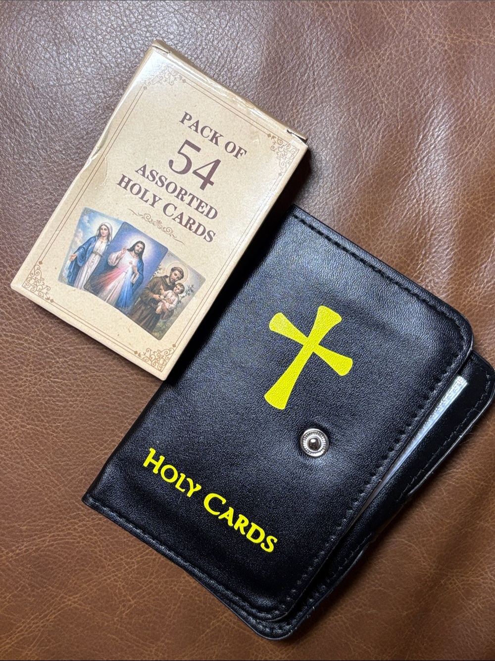 Catholic Prayer Cards with Case - 54 Religious Cards for Devotion